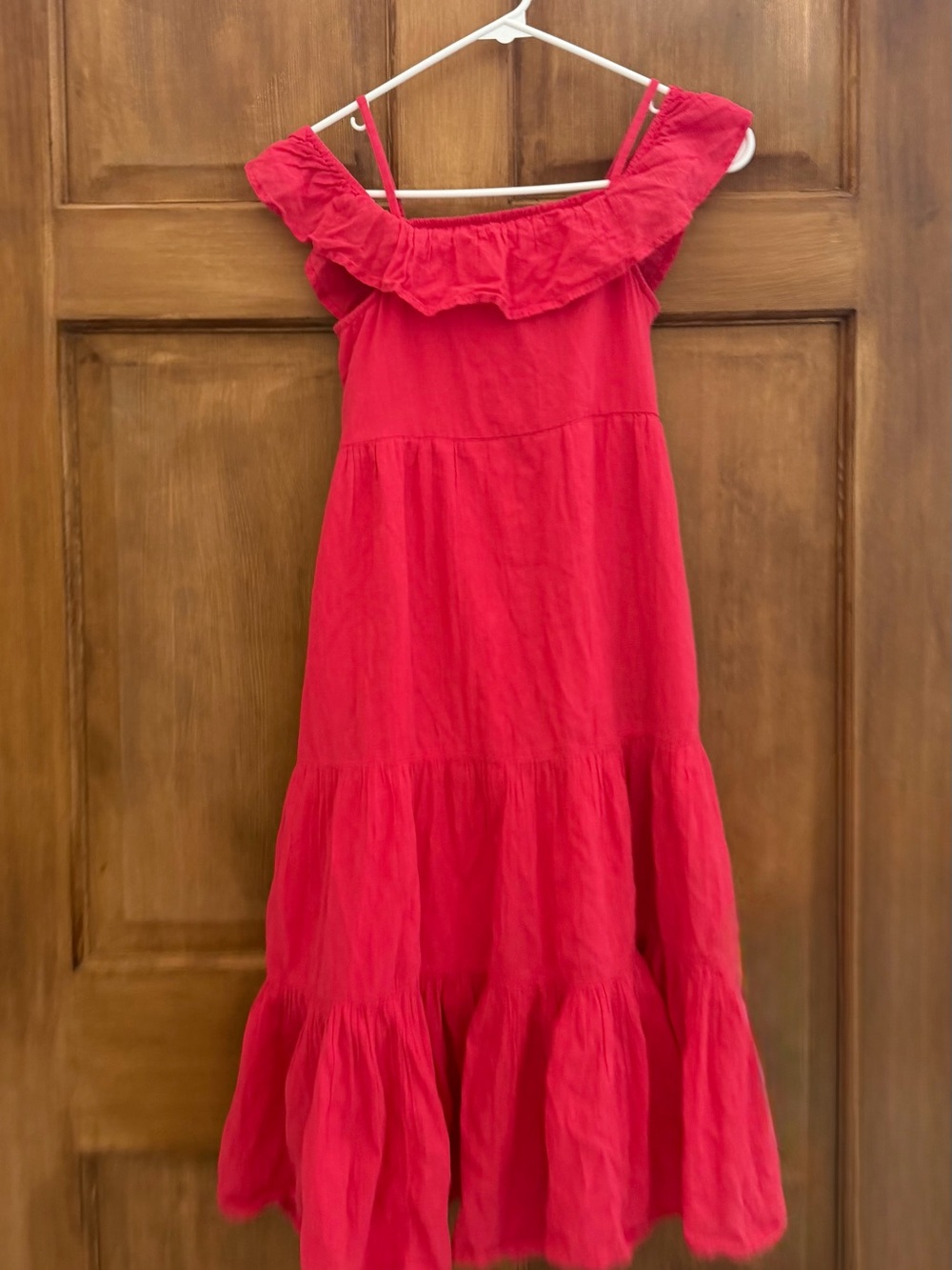 abercrombie kids Red Ruffle Tiered Sundress